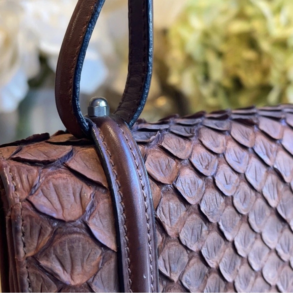 ULTRA RARE! Loewe EXOTIC Python Leather Top Handle Bag - Picture 11 of 15
